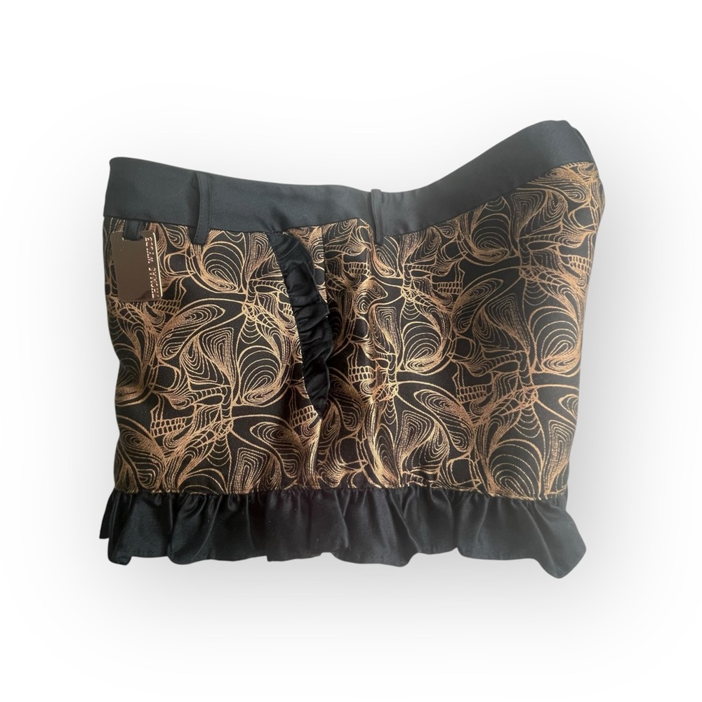 new Thomas Wylde ๐ฃ Luxe Naughty Ruffled Shorts ๐ฃ Black + Rose Gold Print ๐ฃ 4 ๐ฃ - Picture 8 of 16